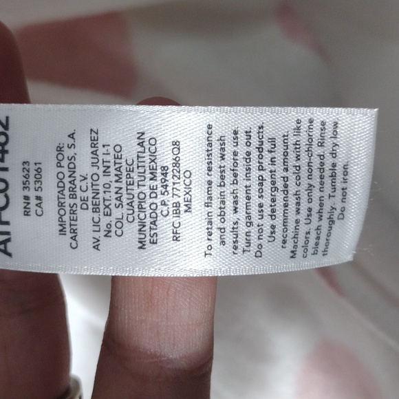 NWT Carter's Baby Girl Long Sleeve Sleeper Sleeping Bag size 6-9 month winter - Picture 8 of 8